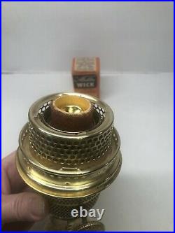 Aladdin Model B burner Brass? Excellent Condition? New Wick And Flame Spreader