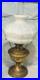 Aladdin Model Brass Tabletop Kerosene Lamp W White Artistic Satin Shade 1920's