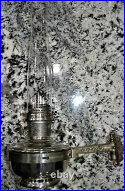 Aladdin Model No. 12 Hanging Kerosene Oil Lamp w Wall Braket & Chimney