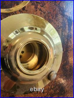 Aladdin Model No. 23 Lot Of 3 Brass Oil Lamps