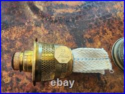 Aladdin Model No. 23 Lot Of 3 Brass Oil Lamps