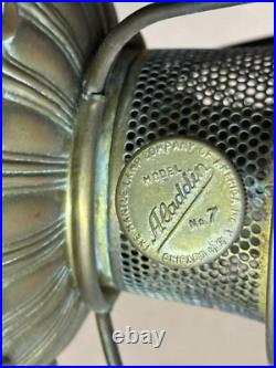 Aladdin Model No. 7 Brass Oil Lamp with Shade Holder (No flame spreader) #7