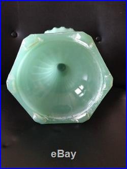 Aladdin Moonstone Blue Jade Green Kerosene Oil Lamp Base Only