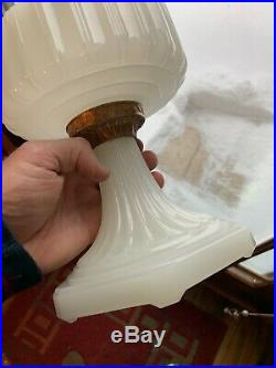Aladdin Moonstone Corinthian Model B Kerosene Oil Lamp Base White a030