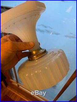 Aladdin Moonstone Corinthian Model B Kerosene Oil Lamp Base White a036