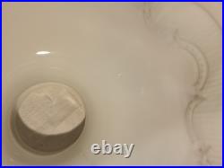 Aladdin N201 Opal White Beaded Drape & Ribbon Glass Kerosene Oil Lamp Shade 10