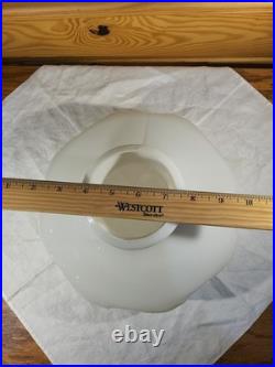 Aladdin N201 Opal White Beaded Drape & Ribbon Glass Kerosene Oil Lamp Shade 10