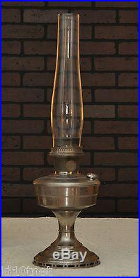 Aladdin Nickel PlatedKerosene Lamp with Model 12 Burner & Chimney (G108)