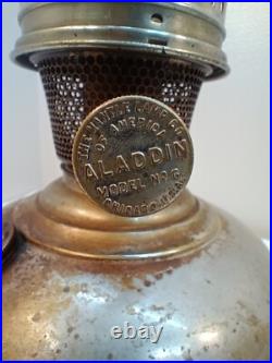 Aladdin Nickle Oil Lamp model 6 and parts