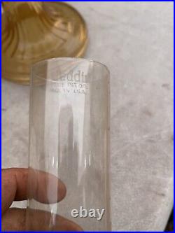 Aladdin No 23 Kerosene Mantle Lamp Company Honey Amber Glass