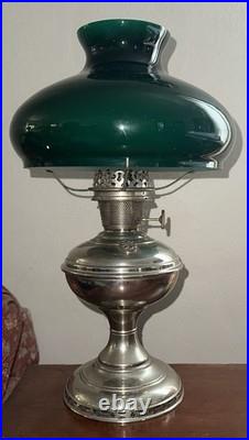 Aladdin No. 6 Lamp With Green Emeralite Style Shade