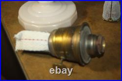 Aladdin Nu-Type Model B Alacite Lincoln Drape Lamp-Lox-On Chimney- Hobnail Shade
