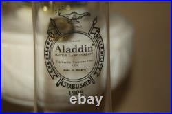 Aladdin Nu-Type Model B Alacite Lincoln Drape Lamp-Lox-On Chimney- Hobnail Shade