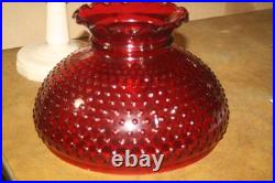Aladdin Nu-Type Model B Alacite Lincoln Drape Lamp-Lox-On Chimney- Hobnail Shade