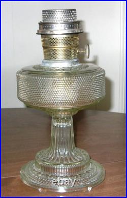 Aladdin Nu-Type Model B Clear Colonial Hobnail Kerosene Oil Lamp