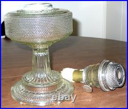 Aladdin Nu-Type Model B Clear Colonial Hobnail Kerosene Oil Lamp