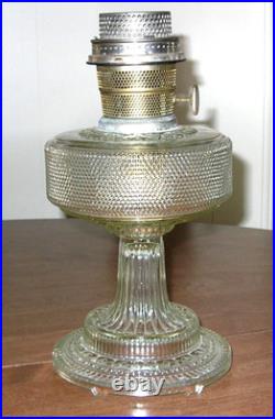 Aladdin Nu-Type Model B Clear Colonial Hobnail Kerosene Oil Lamp