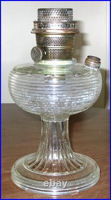 Aladdin Nu-Type Model B Clear Footed Beehive Kerosene Oil Lamp