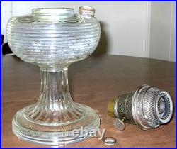 Aladdin Nu-Type Model B Clear Footed Beehive Kerosene Oil Lamp