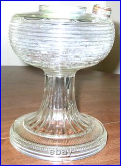 Aladdin Nu-Type Model B Clear Footed Beehive Kerosene Oil Lamp