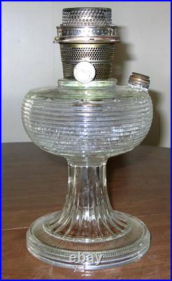 Aladdin Nu-Type Model B Clear Footed Beehive Kerosene Oil Lamp