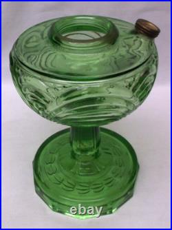 Aladdin Nu-Type Model B Green Drape Design Oil Lamp