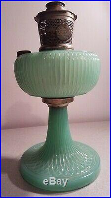 Aladdin Nu-Type Model B Green Moonstone Vertique Jadeite Kerosene Lamp