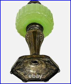 Aladdin Nu-Type Model B Majestic Green Moonstone Kerosene Oil Lamp 1935 READ