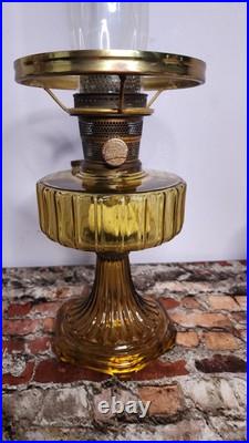 Aladdin Nu Type Model B Oil Lamp Amber with Shade