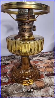 Aladdin Nu Type Model B Oil Lamp Amber with Shade