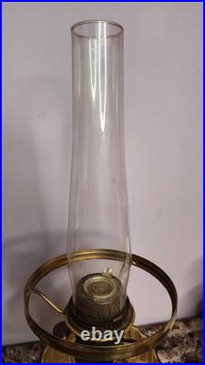 Aladdin Nu Type Model B Oil Lamp Amber with Shade