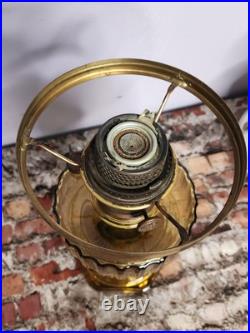 Aladdin Nu Type Model B Oil Lamp Amber with Shade