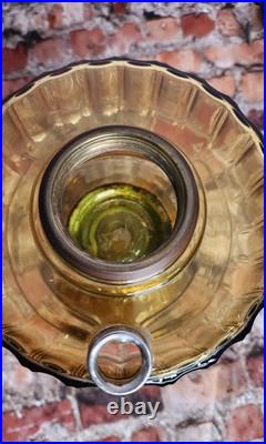 Aladdin Nu Type Model B Oil Lamp Amber with Shade