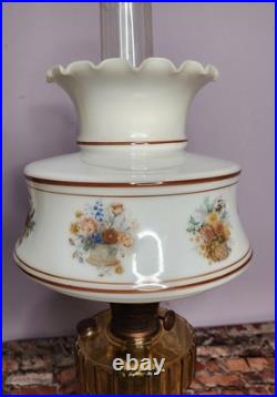 Aladdin Nu Type Model B Oil Lamp Amber with Shade