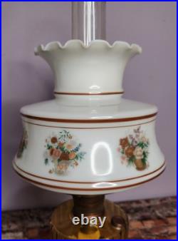 Aladdin Nu Type Model B Oil Lamp Amber with Shade