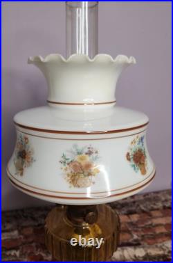 Aladdin Nu Type Model B Oil Lamp Amber with Shade