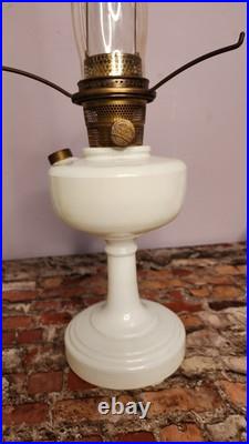 Aladdin Nu Type Model B Oil Lamp White with Shade