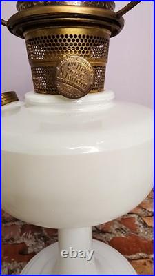 Aladdin Nu Type Model B Oil Lamp White with Shade