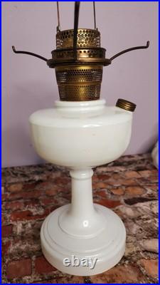 Aladdin Nu Type Model B Oil Lamp White with Shade