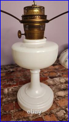 Aladdin Nu Type Model B Oil Lamp White with Shade