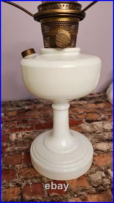 Aladdin Nu Type Model B Oil Lamp White with Shade