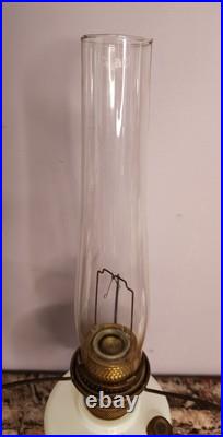 Aladdin Nu Type Model B Oil Lamp White with Shade