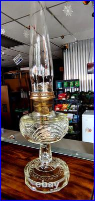 Aladdin Nu-Type Model B light yellow Washington Drape Oil Lamp