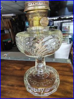 Aladdin Nu-Type Model B light yellow Washington Drape Oil Lamp