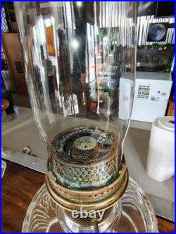 Aladdin Nu-Type Model B light yellow Washington Drape Oil Lamp