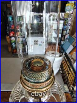 Aladdin Nu-Type Model B light yellow Washington Drape Oil Lamp