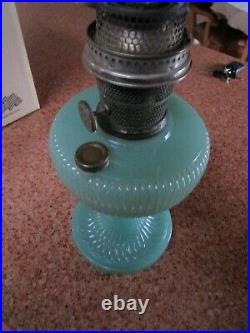 Aladdin Nu-Type Oil Lamp Model B Moonstone Jade Green No Chimney
