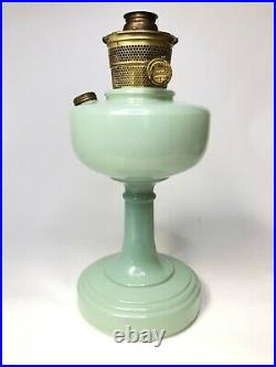 Aladdin Nu-Type Oil Lamp Model B Nashville Moonstone Jade Green No Chimney