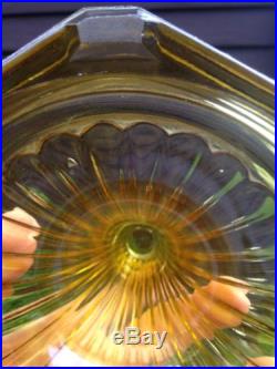 Aladdin Oil Kerosene Lamp Corinthian B-101 Amber Glass Fount and Foot SEE PICS