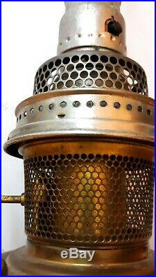 Aladdin Oil Kerosene Lamp RED Venetian Art-Craft Vase #1247 Circa 1931-32